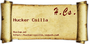 Hucker Csilla névjegykártya